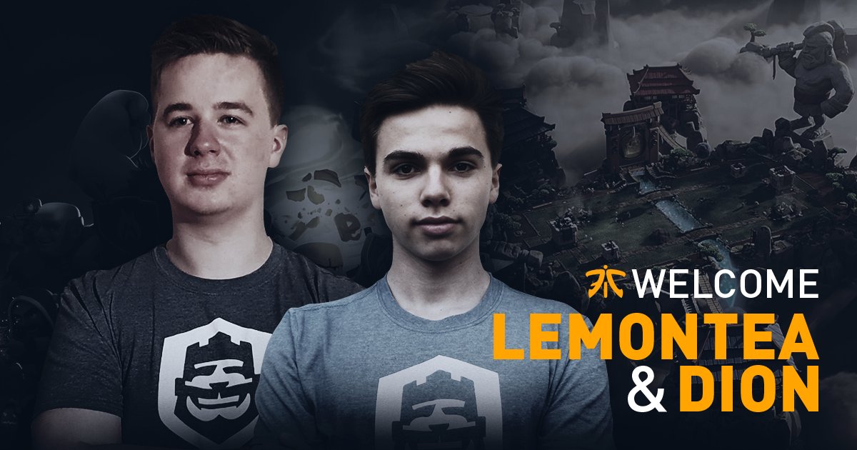 The full lineup is secured! Welcome, <a href="/LemonTea_eSport/">Lemon🍋Tea</a> and <a href="/TheCrDion/">Dion</a> to the Fnatic <a href="/ClashRoyale/">Clash Royale</a> roster!

Kyle Kloss comes in as the boys' Head Coach with <a href="/SayHolden/">Holden</a> becoming Team Director. #CRL

MORE 📰 fna.tc/48b3V4