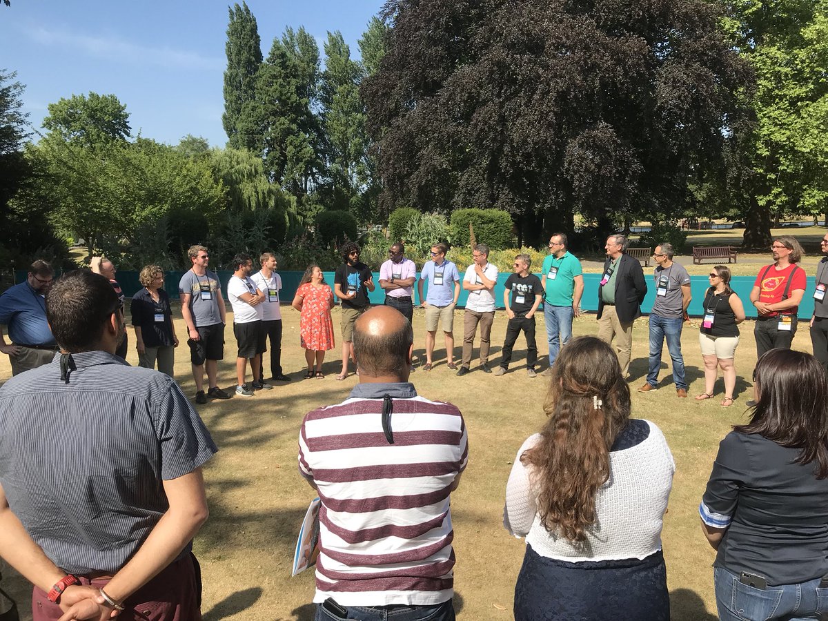 ScrumCoaching's tweet photo. Closing circle at the retreat. See you all soon #SCRlon18.... done!!! https://t.co/8WjgCJyDkt
