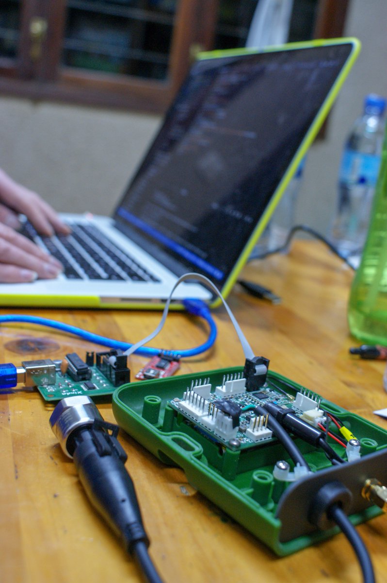 EnergyInclusive's tweet photo. Final programming for the #smartbiogas nodes. Nodes monitor biogas digester performance to increase sector transparency, reduce digester downtime and increase the efficiency of biogas businesses. #cleanenergy #lastmileICT @AshdenAwards @SEforALLorg https://t.co/XBt0ljEc2S