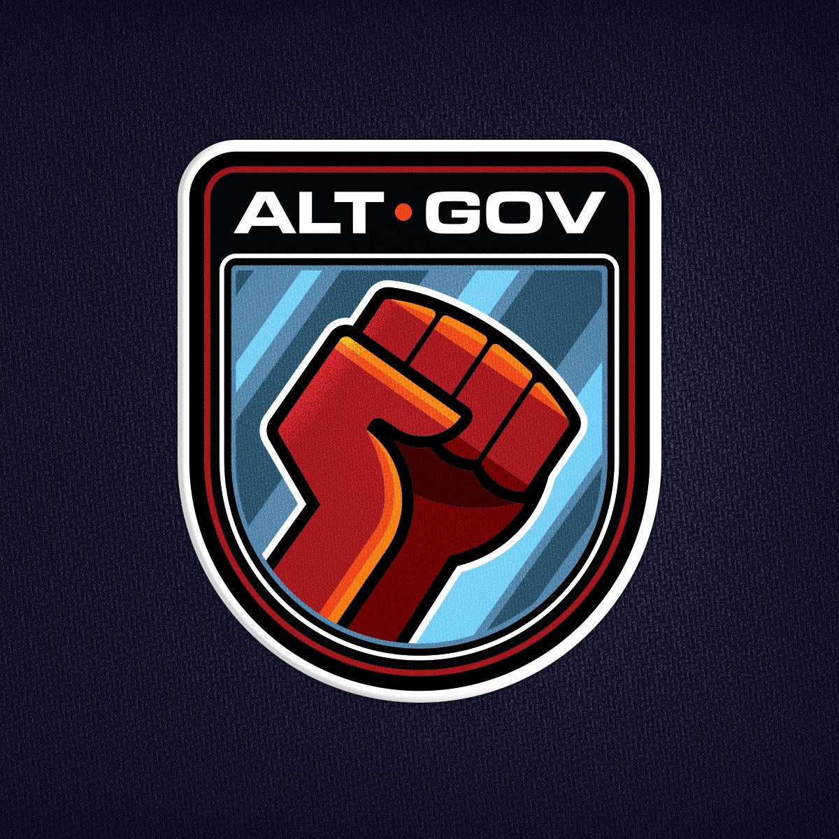 Signalnoise's tweet image. I teamed up with @RogueNASA, @AltDIA, @alt_fda, @BadHombreNPS and @NakatomiTim to develop the official ALT•GOV logo, now available in a 5-patch set over at NAKATOMI. #Resist ⚡️ nakatomiinc.com/2018/07/02/alt…