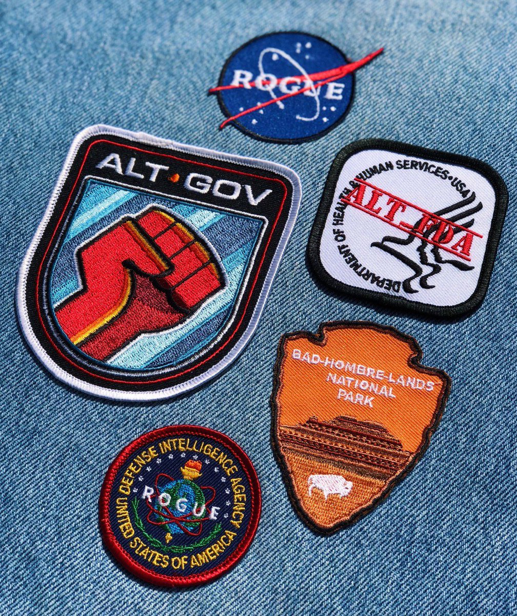 Signalnoise's tweet image. I teamed up with @RogueNASA, @AltDIA, @alt_fda, @BadHombreNPS and @NakatomiTim to develop the official ALT•GOV logo, now available in a 5-patch set over at NAKATOMI. #Resist ⚡️ nakatomiinc.com/2018/07/02/alt…