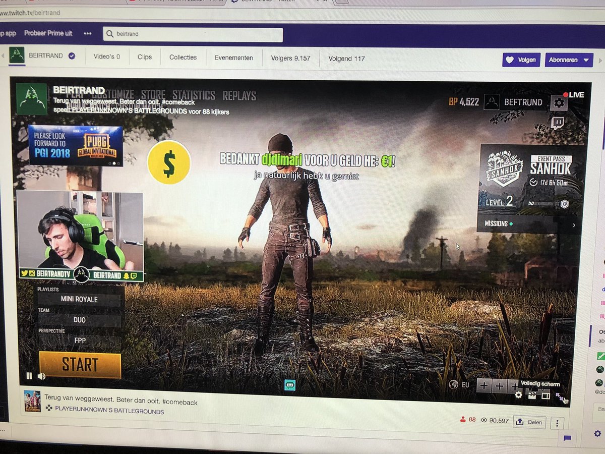 So proud op <a href="/beirtrandTV/">Bert</a> ! 😍 Ga allemaal nu kijken op twitch.tv/beirtrand