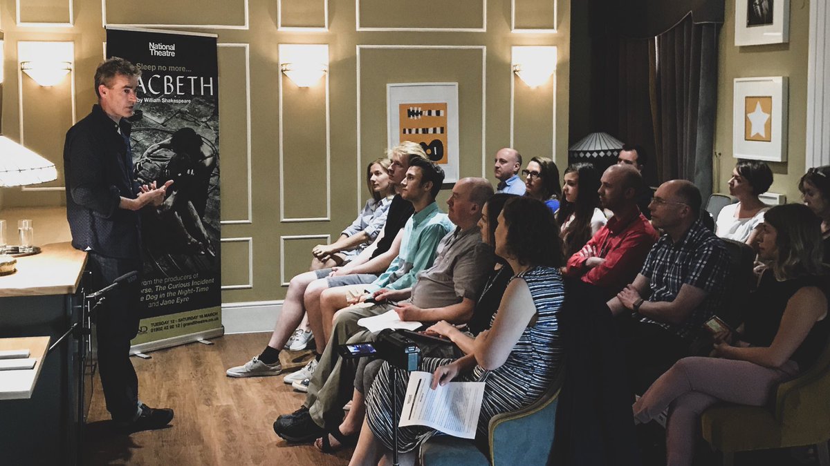 ScottJBird's tweet photo. Great afternoon at @WolvesGrand welcoming @NationalTheatre Artistic Director #RufusNorris to talk about #NTMacbeth (and more) to press guests and our NT Young Ambassadors. Always great to see @JenChenko @SusieNewbery! https://t.co/S9VkxAgi8i