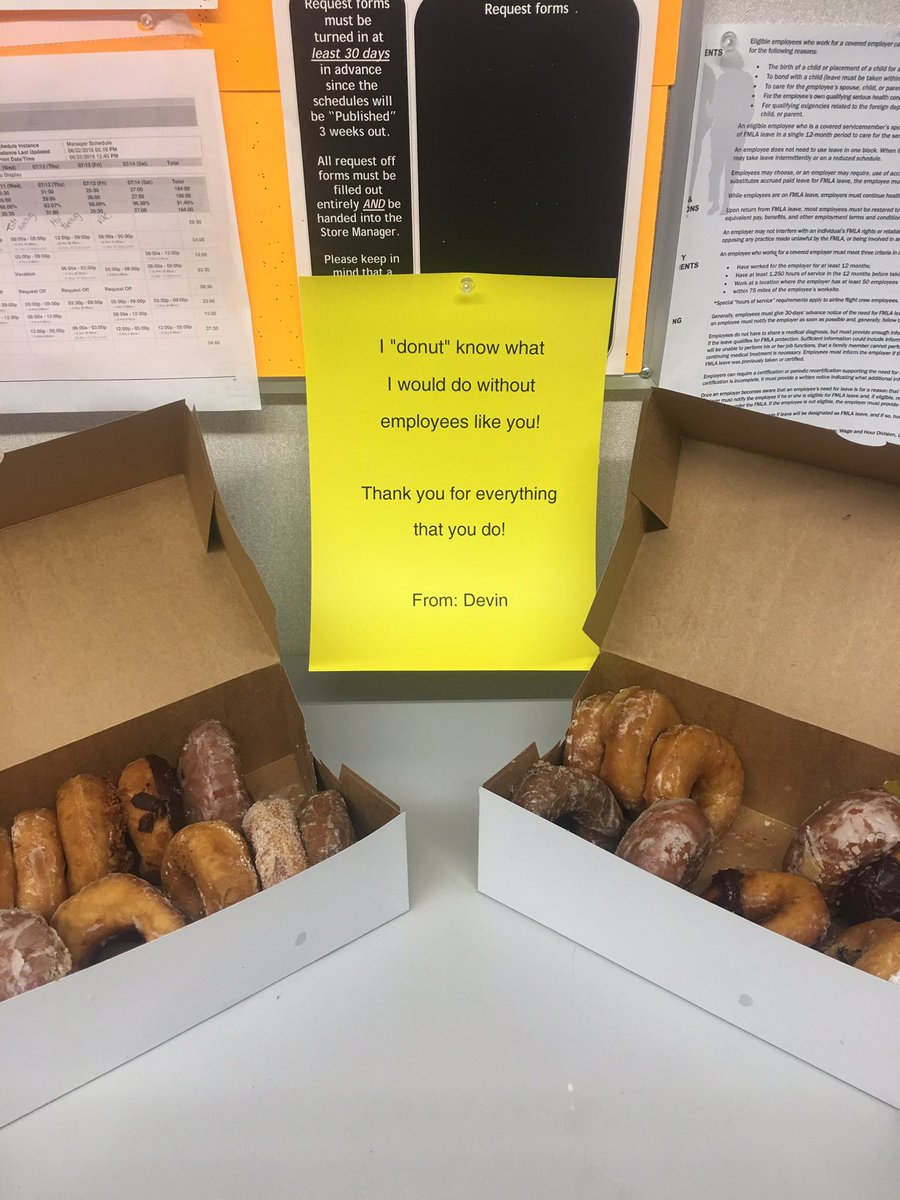 Celebrating with donuts today at 5736. #D3BrandHealthy <a href="/MAThomas128/">Morgan Astrin</a>