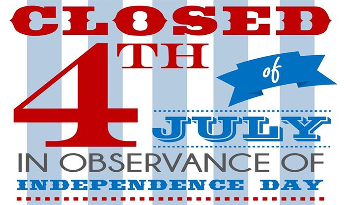 DDesign_Inc's tweet photo. We will be closed on Wednesday, July 4th to celebrate America's birthday. We'll see you on Thursday. https://t.co/Kltmju8ste