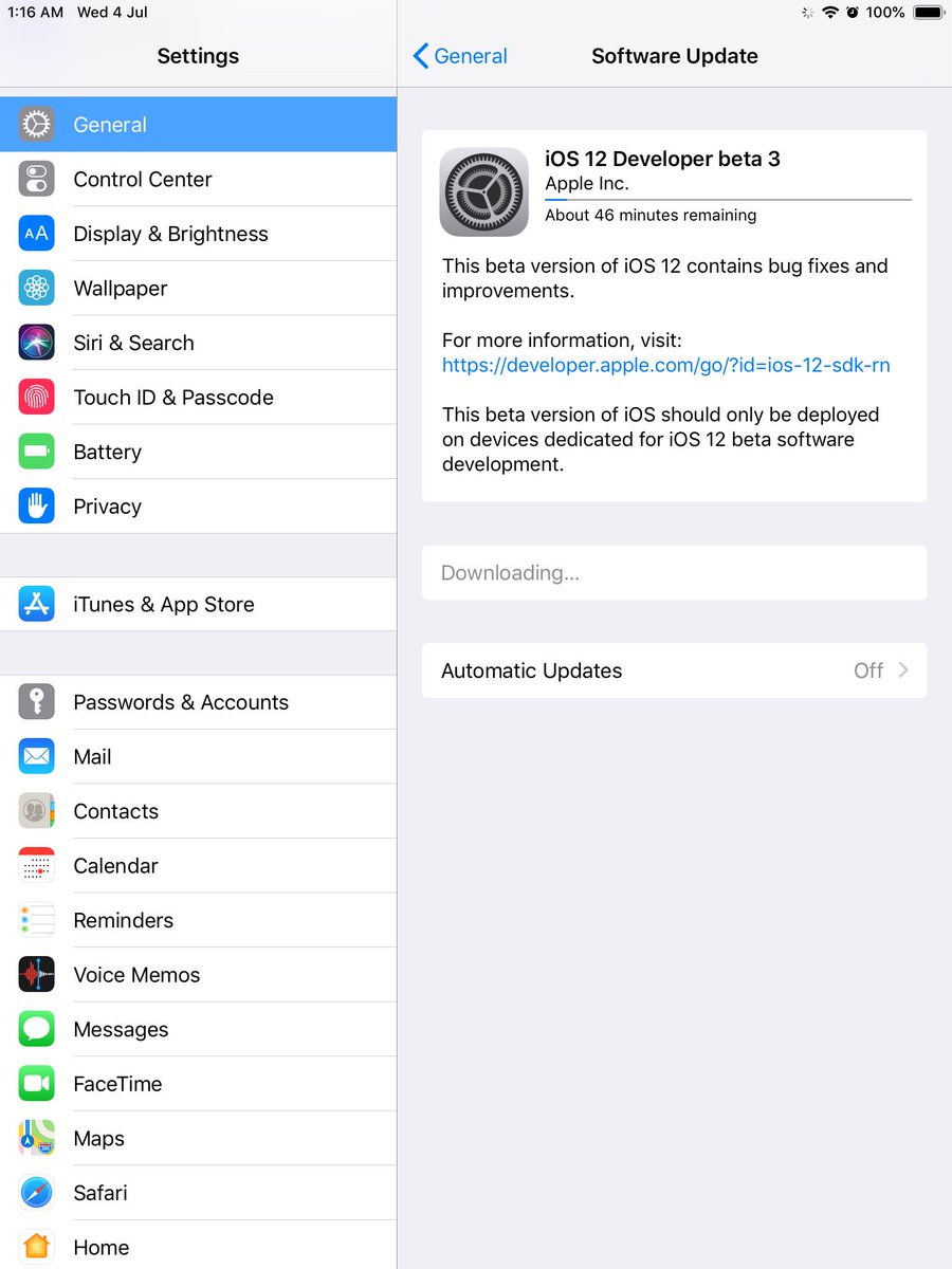 int3rnist's tweet photo. #iOS12DevBeta3 is out https://t.co/Zr9AgYGlgd