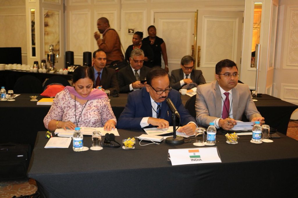 drharshvardhan's tweet photo. Welcomed #BRICS Partnership on New Industrial Revolution #PartNIR with thrusts on innovation. Will explore mobilizing STI resources to support the initiative. Reaffirmed the vision to promote STI for #HumanDevelopment. @PMOIndia, @IndiaDST, @PIB_India, @DBTIndia https://t.co/OM8hmdh8vV