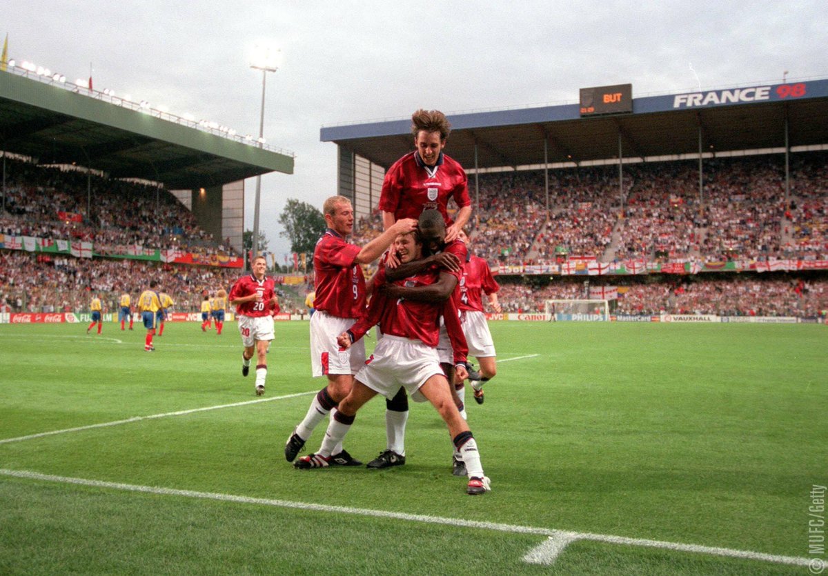 Last time #ENG faced #COL at the #WorldCup, one man stole the show...

Here's how France '98 changed his career forever: manutd.co/KGO