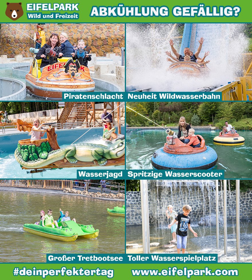Abkühlung 💦 gefällig? Da haben wir genau das Richtige für Euch ✅.
Alle Infos: eifelpark.com
#deinperfektertag #freizeitpark #tierpark #sommerferien