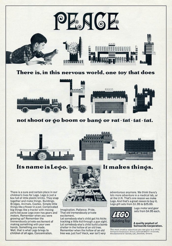 austinkleon's tweet photo. New on the blog: LEGO advertising and nostalgia: https://t.co/yQrnbxkNQ0 https://t.co/XSbtyqRCvK