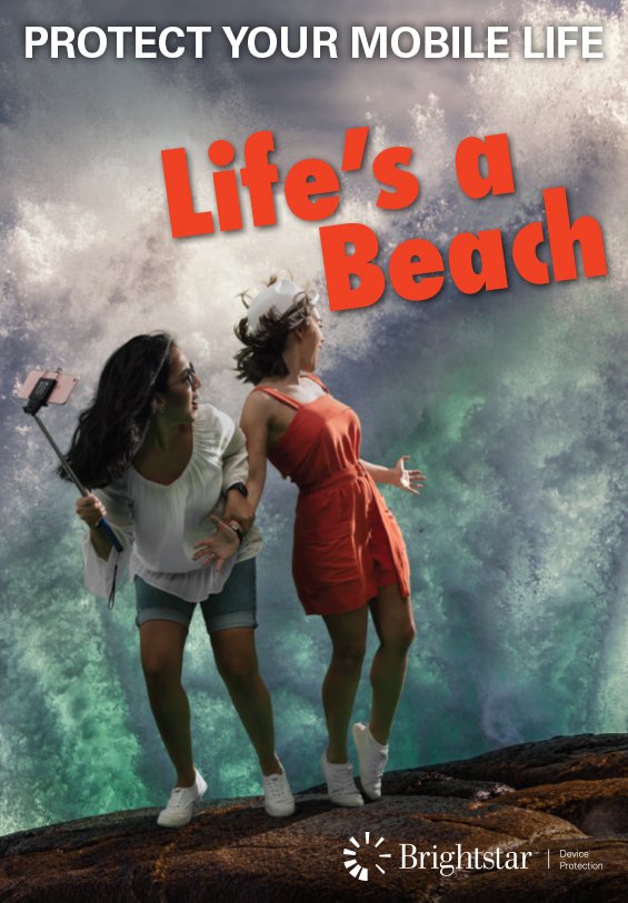 Life’s a beach but your phone is NOT. #ProtectYourMobileLife #SummerbBummer