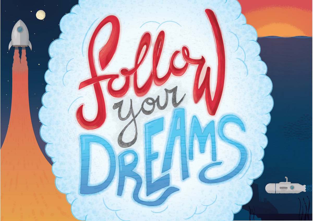JamesJonWMedia's tweet photo. "Follow Your Dreams" (2/3)
A #handlettering #illustration for my latest personal project about always pushing forward! #inspiration #followyourdreams https://t.co/DJM8TlLTd2
