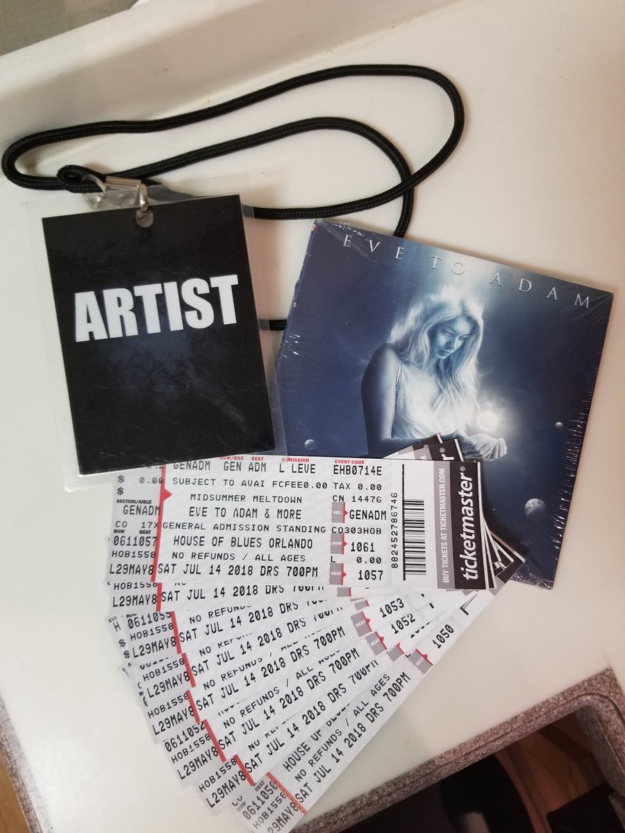 Next show is @HouseofBluesOrlando on July 14th! Do u want FREE tickets? Write us an email to tickets.eta@gmail.com with your name and address and we will mail them to you- it's that easy! ALL AGES SHOW- #MidsummerMeltdown #EVETOADAM #MaybeifYouHitIt #BillyBside #StorysEnd