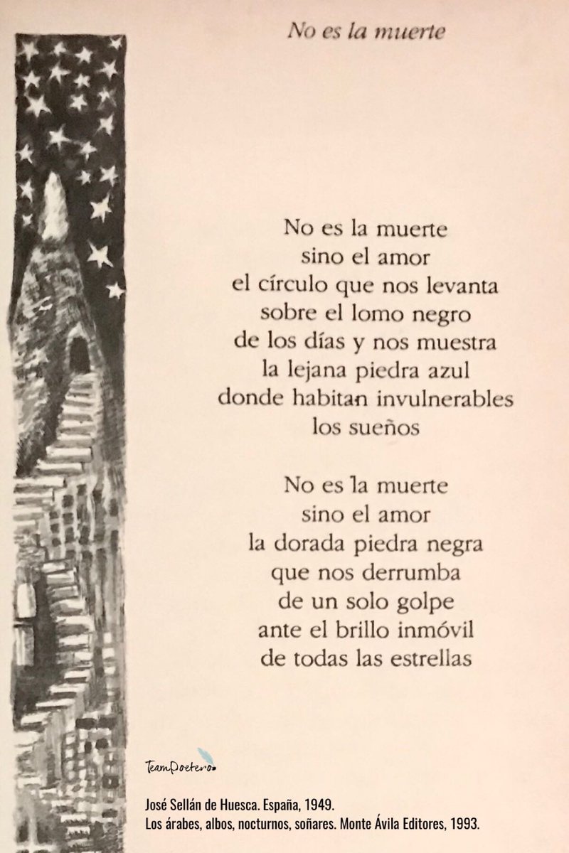 plato Pionero Enmarañarse Team Poetero op Twitter: "Poema “No es la muerte” de: José Sellán de Huesca  España, 1949 https://t.co/mdXQdsTj8A" / Twitter
