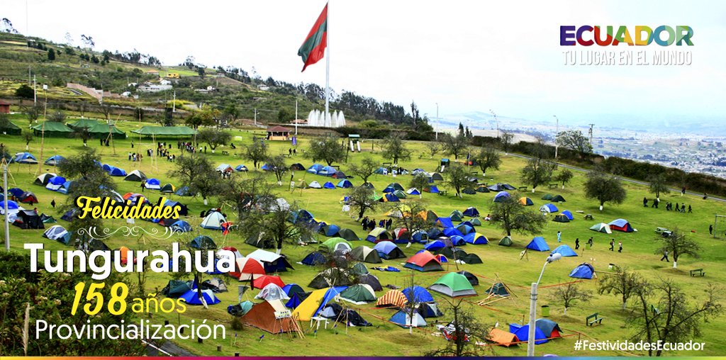 Un abrazo a nuestra querida provincia de #Tungurahua por cumplir 158 años de provincialización. Territorio lleno de naturaleza, gastronomía, patrimonio y comercio textil. ¡Felicidades! 👏 #FestividadesEcuador 🇪🇨