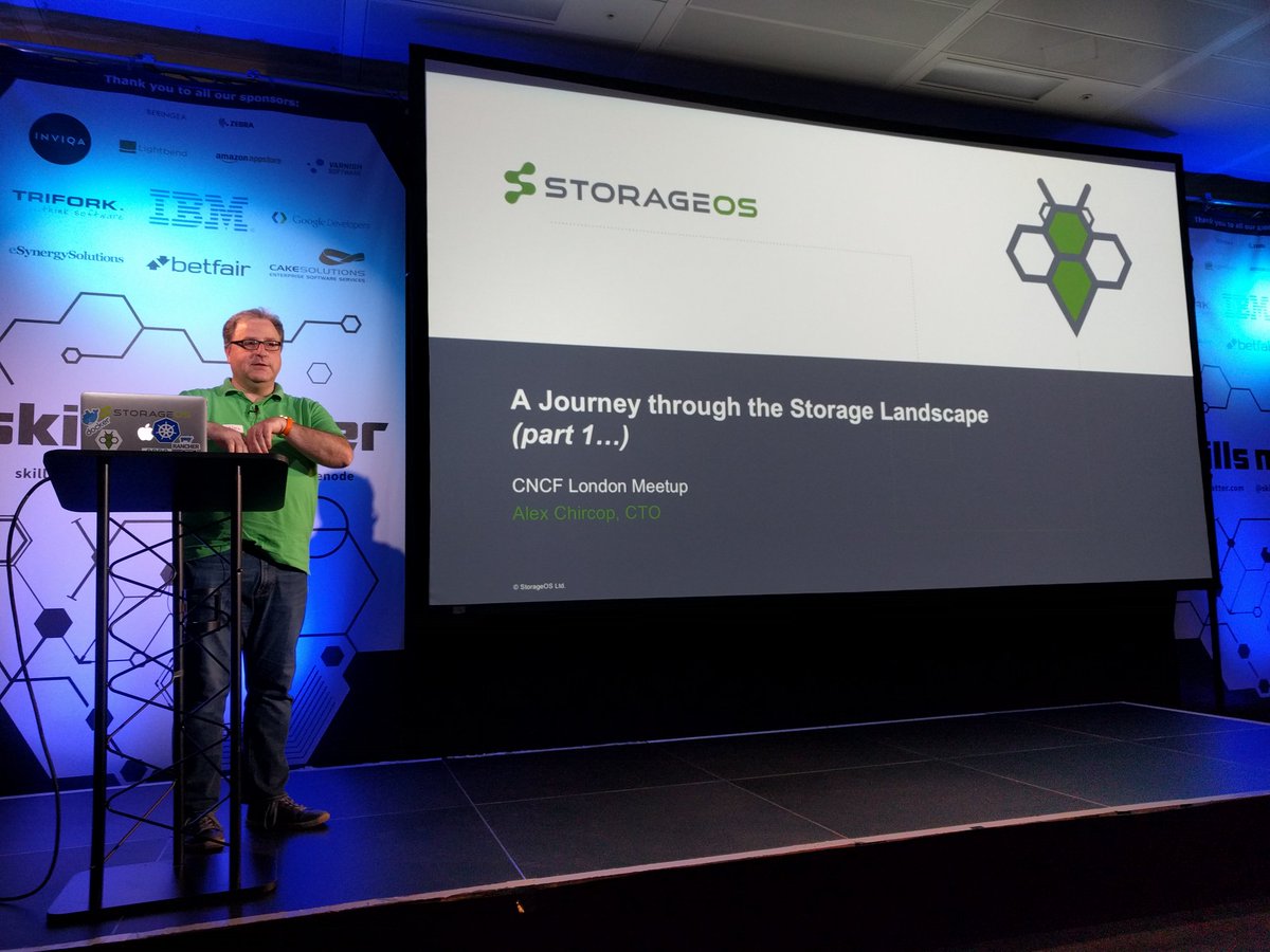 Alex takes the stage at #CloudNativeLon! <a href="/chira001/">Alex Chircop</a> <a href="/Storage_OS/">storage_os</a>