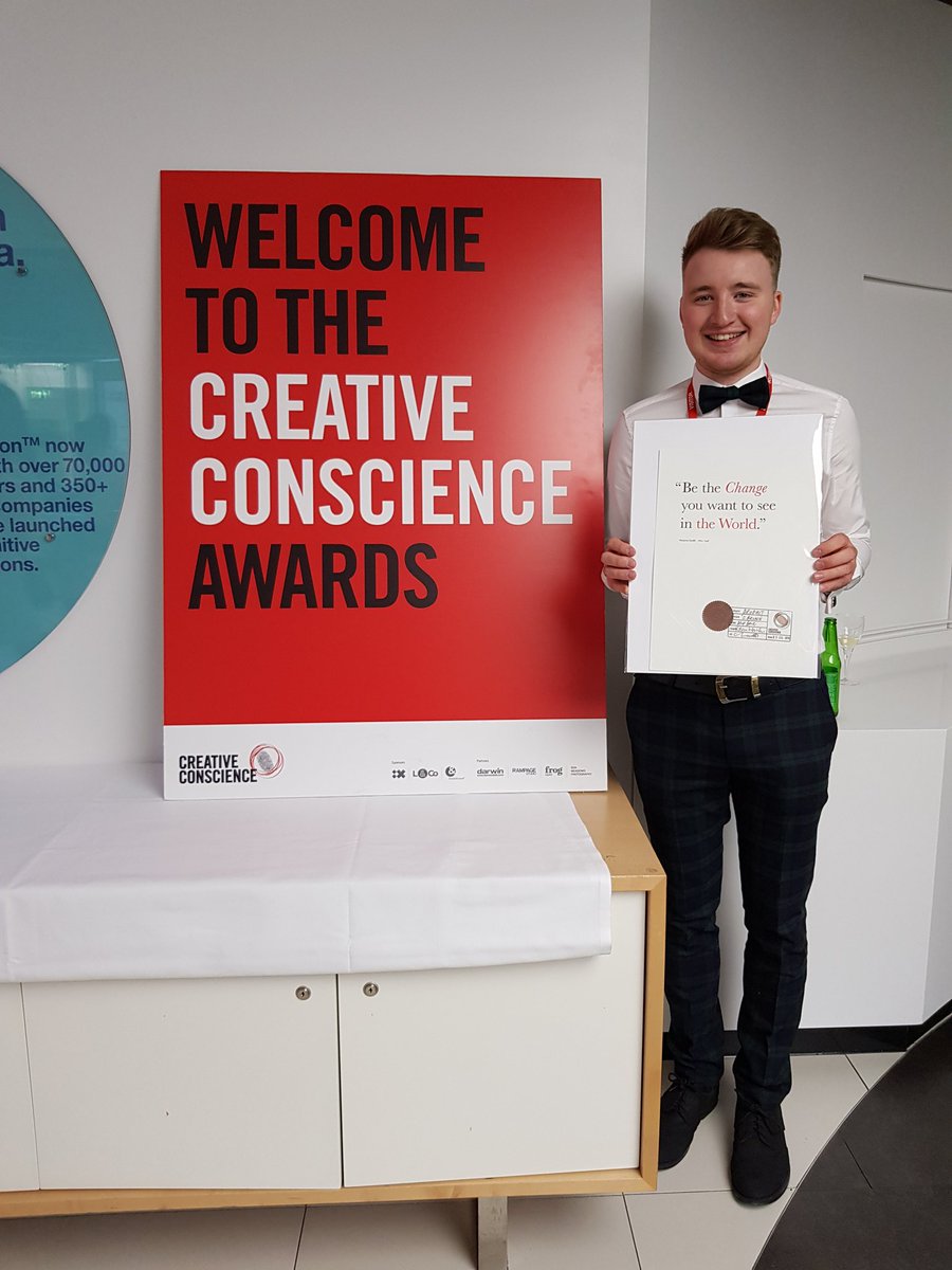 Delighted to have won an award at this year's @ccchangemakers in London! With over 1000 entries from 65 nations I am extremely proud!! #CreativeConscience #Design #Productdesign #London #EdinburghNapierUniversity #Alumini