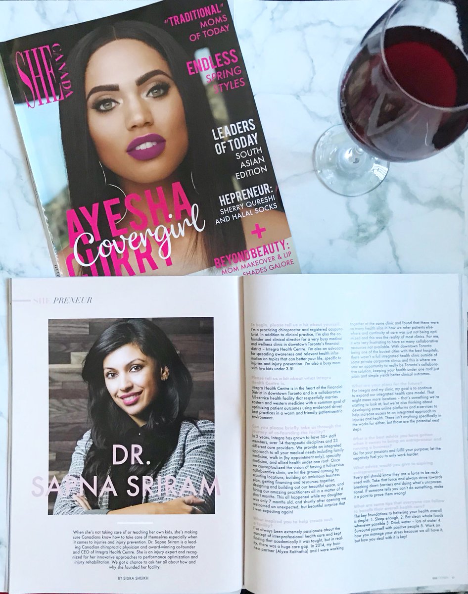 Randy Phipps | Publicist (@randy_inc_) on Twitter photo Client <a href="/DrSapnaSriram/">Dr. Sapna</a> is featured in the latest issue of @SHECanada with <a href="/ayeshacurry/">Ayesha Curry</a> on the cover! In the issue Dr. Sapna discusses her career, her clinic <a href="/IntegrahealthTO/">Integra Health</a> & more as their SHEpreneur. On stands across Canada NOW! 🇨🇦 #clientlove #injuryexpert #mompreneur Client <a href="/DrSapnaSriram/">Dr. Sapna</a> is featured in the latest issue of @SHECanada with <a href="/ayeshacurry/">Ayesha Curry</a> on the cover! In the issue Dr. Sapna discusses her career, her clinic <a href="/IntegrahealthTO/">Integra Health</a> & more as their SHEpreneur. On stands across Canada NOW! 🇨🇦 #clientlove #injuryexpert #mompreneur