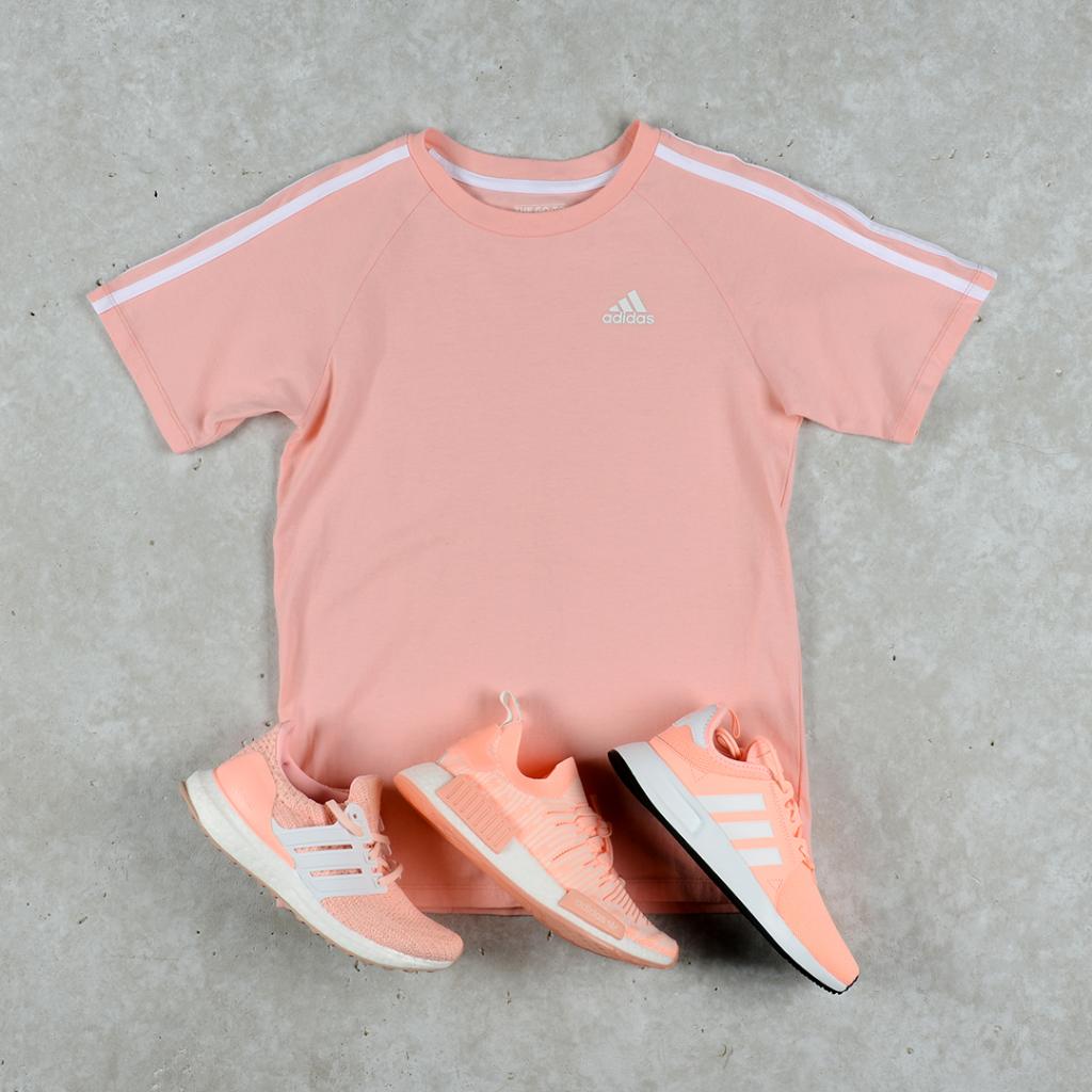 clear orange adidas shirt