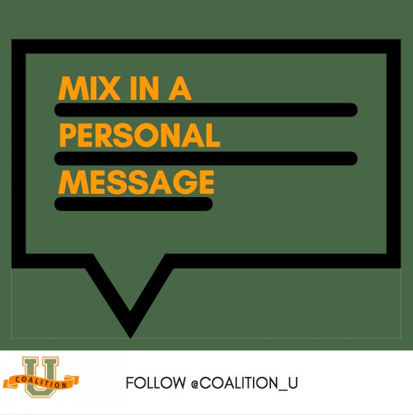 CoalitionU's tweet photo. Even though automation marketing is such a useful tool to reach people, if you are able to mix in a relevant, engaging personal message, this can help establish a tighter bond. #CoalitionU #BuildingHealthierCommunities https://t.co/FeeVw51J1f