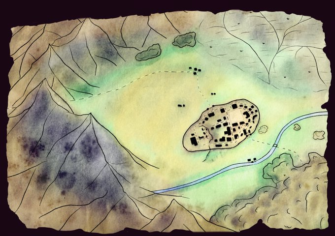Doodled a quick map for my current d&amp;d game. 