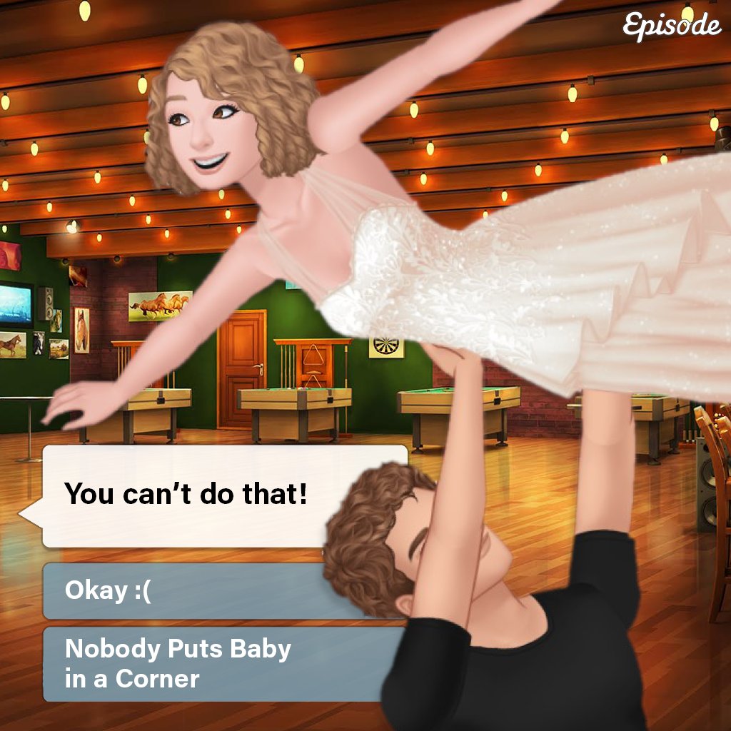 Episode's tweet photo. Baby and Johnny forever ❤️ Would you even lift or would you set Baby down? Check https://t.co/VpZiYcqkBs for more info on the amazing contest in partnership with #DirtyDancing🕺💃 #Episode #DigitalDancing #BabyMobile https://t.co/T8Mbc7t7WF