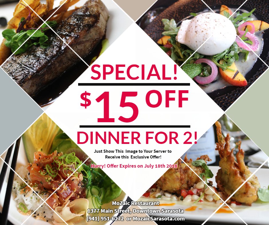MozaicOnMain's tweet photo. Mozaic has an exciting new summer menu coming out soon...! Until then, Enjoy these EXCLUSIVE SAVINGS! Just show your server this ad or follow the link to print the vouchers...
https://t.co/Fte72AsT0g https://t.co/5lvXHyD4Ce