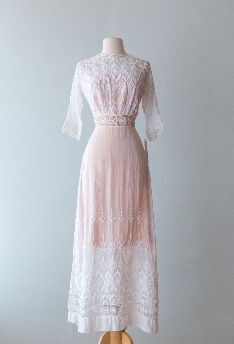white cotton eyelet wedding dress