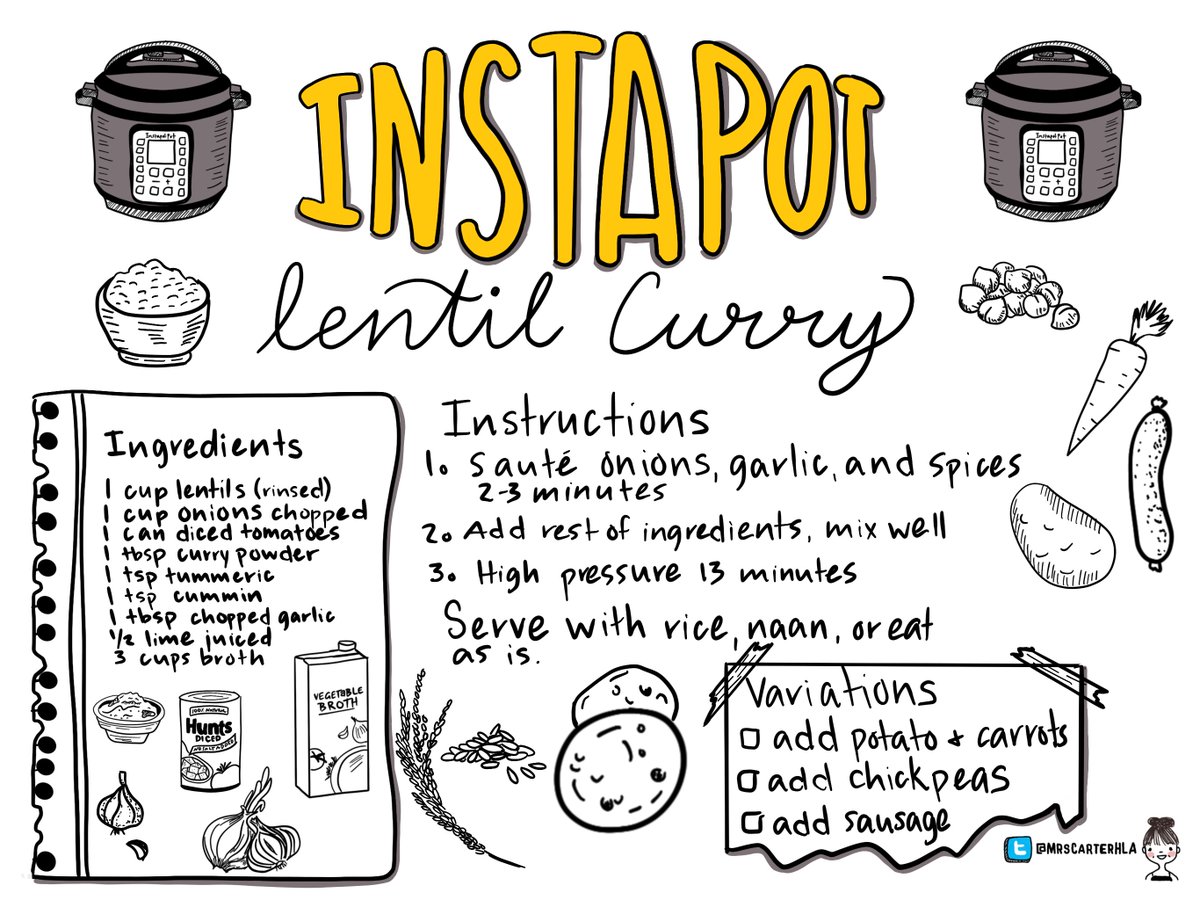 MrsCarterHLA's tweet image. Hey @mospillman here is my #sketchipes entry! Little known fact about me, I love my #instapot! #sketchnotes #sketchipesbook bit.ly/sketchipesbook