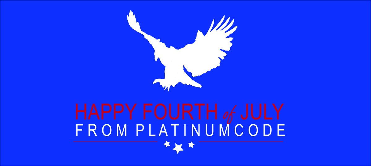 Caresfield's tweet image. Happy Fourth from PlatinumCode.us. We will be closed tomorrow in observance of Independence Day. We hope you have a fun and safe holiday! #IndepenenceDay #PlatinumCode