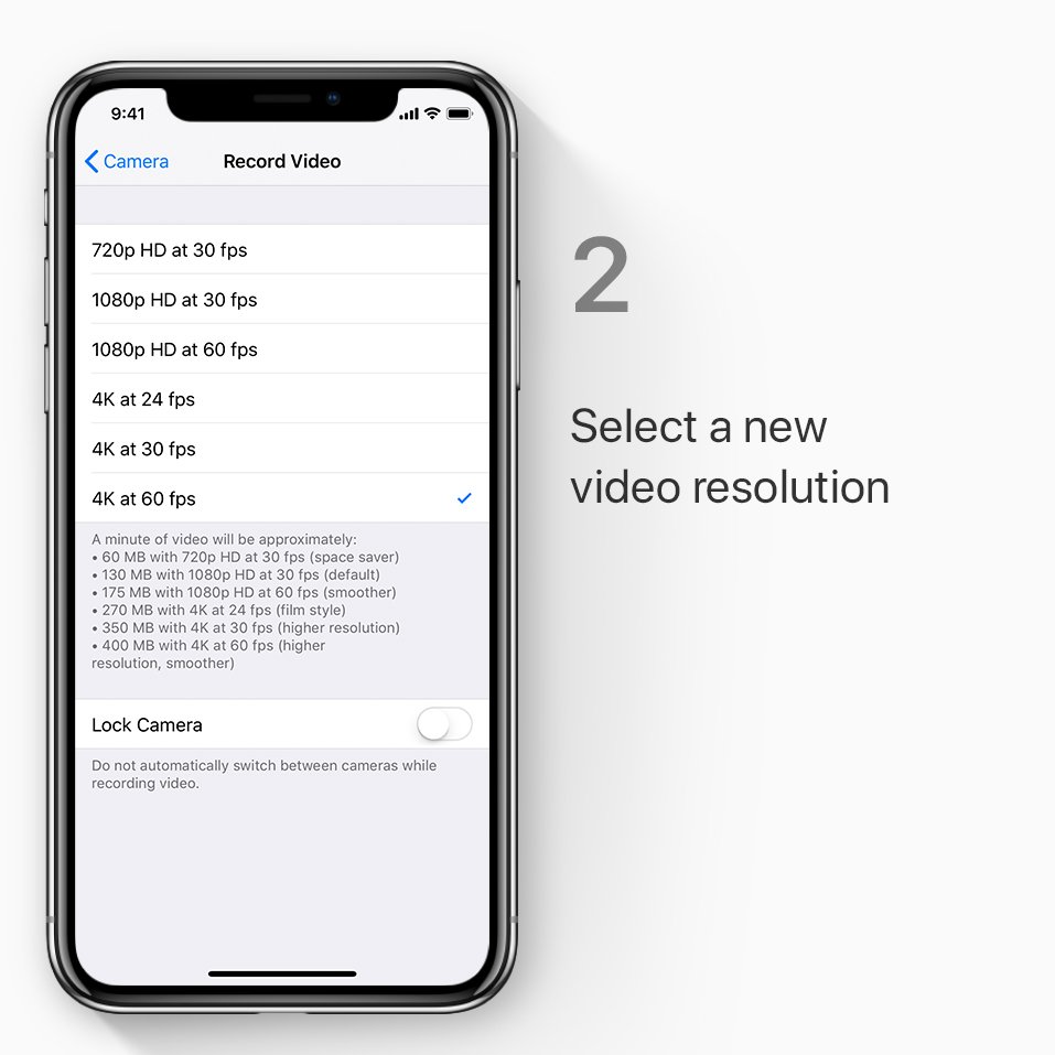 Step 2: Select a new video resolution.