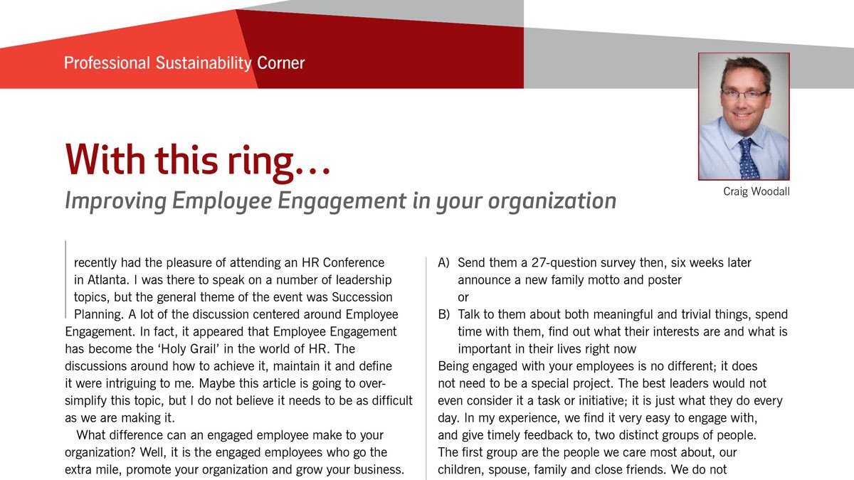What difference can an engaged employee make to your organization? Learn More Now: ciqs.org/construction-e…… An interesting article by Craig Woodall, President and Owner of <a href="/ByngLeadership/">Byng Leadership</a> Inc.
