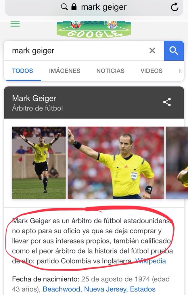 marce_lp's tweet image. Cuando Google y Wikipedia te muestran la verdad 🙊
#MarkGeiger
#ColombiavsEngland 
#Rusia2018