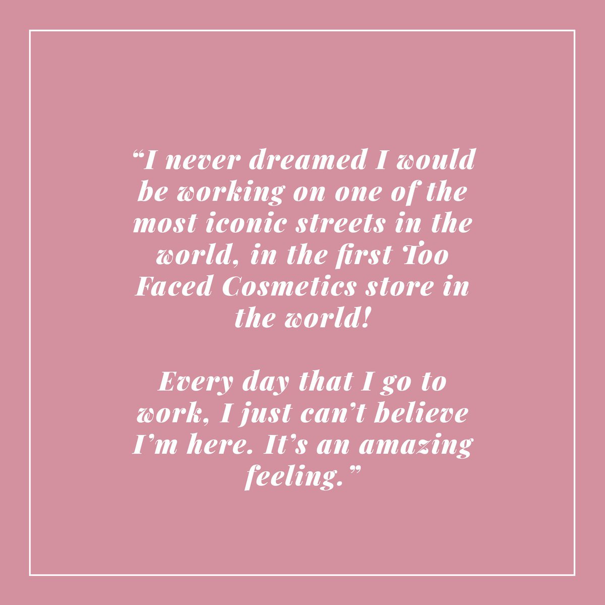 BlancheWorld's tweet photo. We sit down and talk to Makeup grad Genevieve Liska about her new life in London and what goes on behind-the-scenes working for  @TooFaced, one of the beauty world’s top cosmetic brands! https://t.co/6xxzppuFon https://t.co/se2u5aQR1k