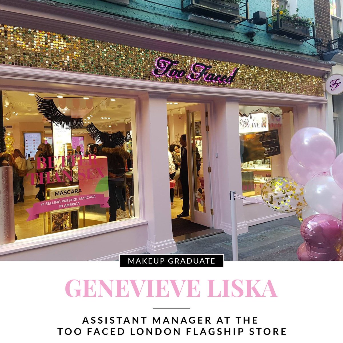 BlancheWorld's tweet photo. We sit down and talk to Makeup grad Genevieve Liska about her new life in London and what goes on behind-the-scenes working for  @TooFaced, one of the beauty world’s top cosmetic brands! https://t.co/6xxzppuFon https://t.co/se2u5aQR1k