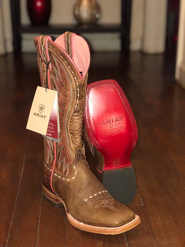 ariat red bottom boots