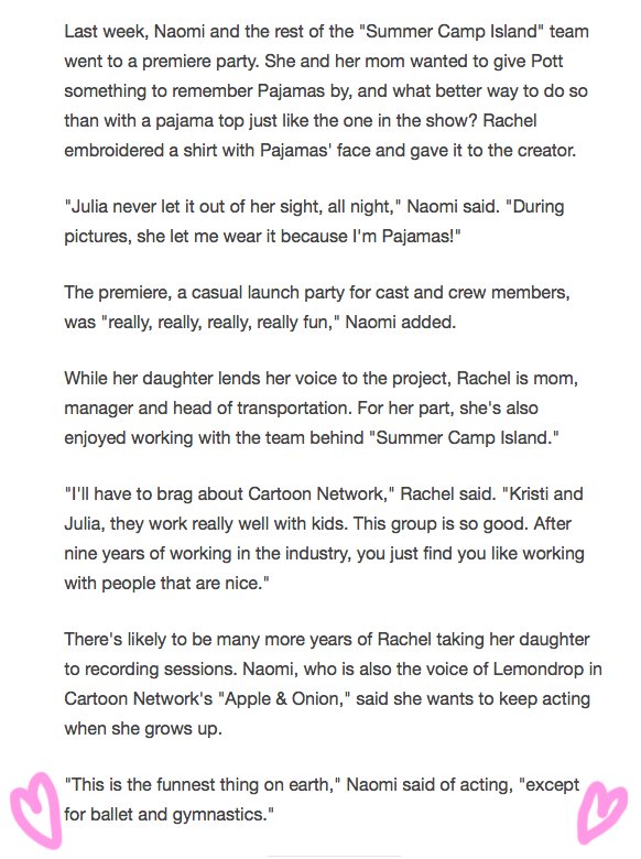 Julia Pott On Twitter Dying Over This Interview With Naomi Hansen Who Plays Pajamas On Summer Camp Island Pajama Top Modeled By Otherelliott Https T Co I5rfqhujpo Https T Co Hdavuonbgr