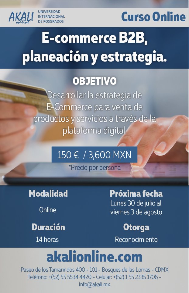 AkaliOnline's tweet photo. Inicia tu negocio online y abre la puerta al mercado internacional.

Inscríbete al curso online #Ecommerce #B2B E-commerce B2B Planeación y Estrategia.
https://t.co/FhABOK3sjB

Impartido por @SithLCC https://t.co/DrsnVyeQOh
