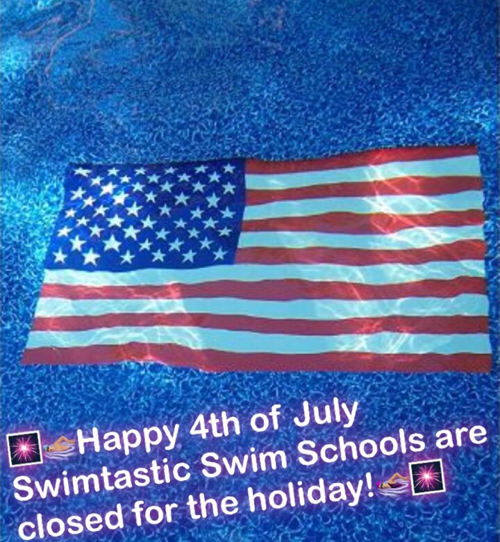 SwimtasticSWFL's tweet image. In observance of 4th of July, Swimtastic Swim Schools will be closed. We hope you have a Happy &amp;amp; Safe 4th of July! 🇺🇸🎆
See everyone back at the pool for lessons on Thursday! 
#swimtasticswfl #july4th #fourthofjuly #independenceday #fireworks #swfl  #holiday #america #usa