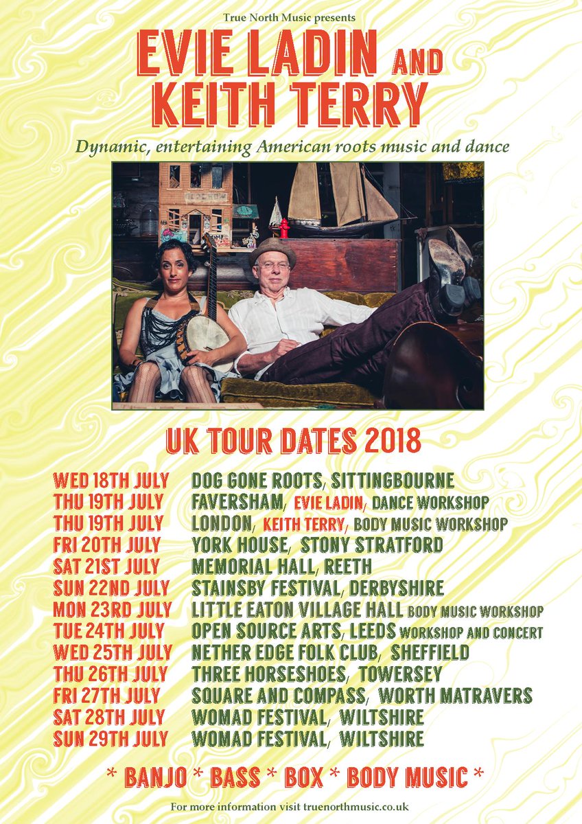 TrueNorthGigs's tweet image. @EvieLadin &amp;amp; #KeithTerry UK tour starts on Weds 18 July! Don't miss this spectacular duo and their mix of #Americana #folk #trad &amp;amp; #worldmusic