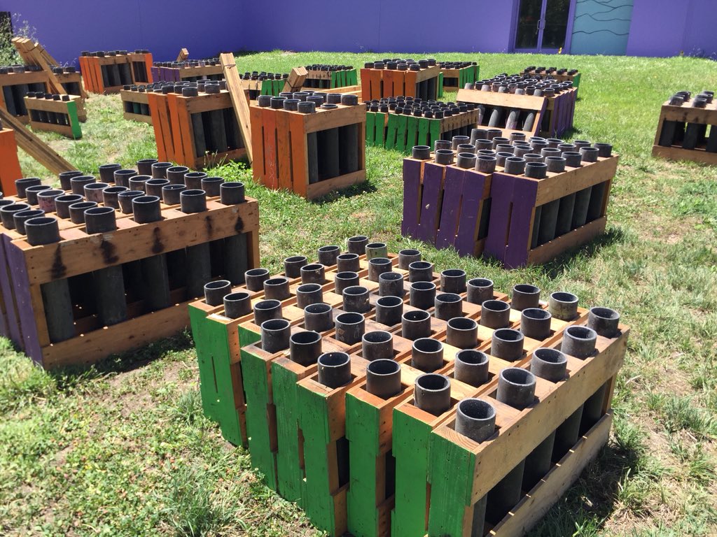 David Louie on Twitter: "Mortars being set up for ...