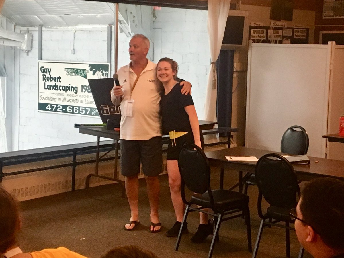 TeamNorthernON's tweet photo. AMETHYST | Our first speaker of #AmethystCamp2018 is who Maurice Wilson calls the best U21 Second in the world! 

Sara Guy has been a recipient of bursaries from Curling Canada and The Sandra Schmirler Foundation. She is educating campers about how to secure scholarships. https://t.co/K34oQImHqS