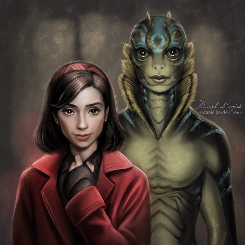 I finished this art some time ago, but every moment for showing this was not good enough to me.

#theShapeOfTheWater #ShapeOftheWater #Eliza #ElizaEsposito #AmphibianMan #SeaMonster #Monster #SallyHawkins #DougJones #GuillermoDelToro #Oscars2018 #Illustration #Digital #digitalArt