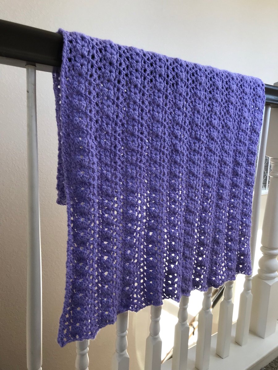 Excited to share the latest addition to my #etsy shop: Crochet baby blanket - Lavender ripple waves - 24” x 35“ - #christeninggift #housewares #bedroom #bedding #purple #babyshower #momtobegift #grannyblanket #rippleblanket etsy.me/2MGcxoU
