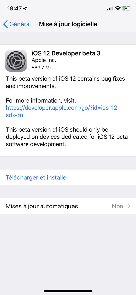 FabienWannerOFF's tweet photo. iOS 12 Beta 3 Is Now Available Only For Developers #apple #ios #ios12 #ios12beta3 #iphone #ipad #devcenter © https://t.co/qcp8tp6UMJ