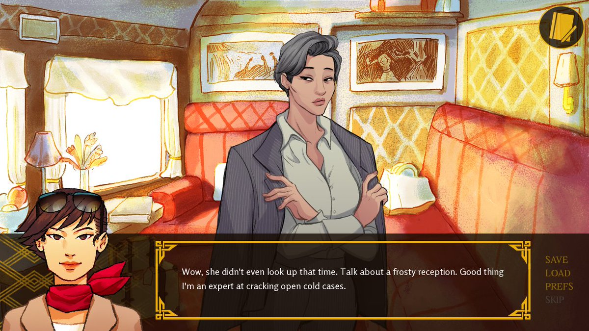 valiant_muffin's tweet image. I just finished playing Love on the Peacock Express and honestly #gamegoals because dang, solving mysteries while flirting with cool stylish older women? HELL YEAH (I'm torn between Cassandra and Vic tbh)

Get it here: trainmilfsgame.itch.io/love-on-the-pe…