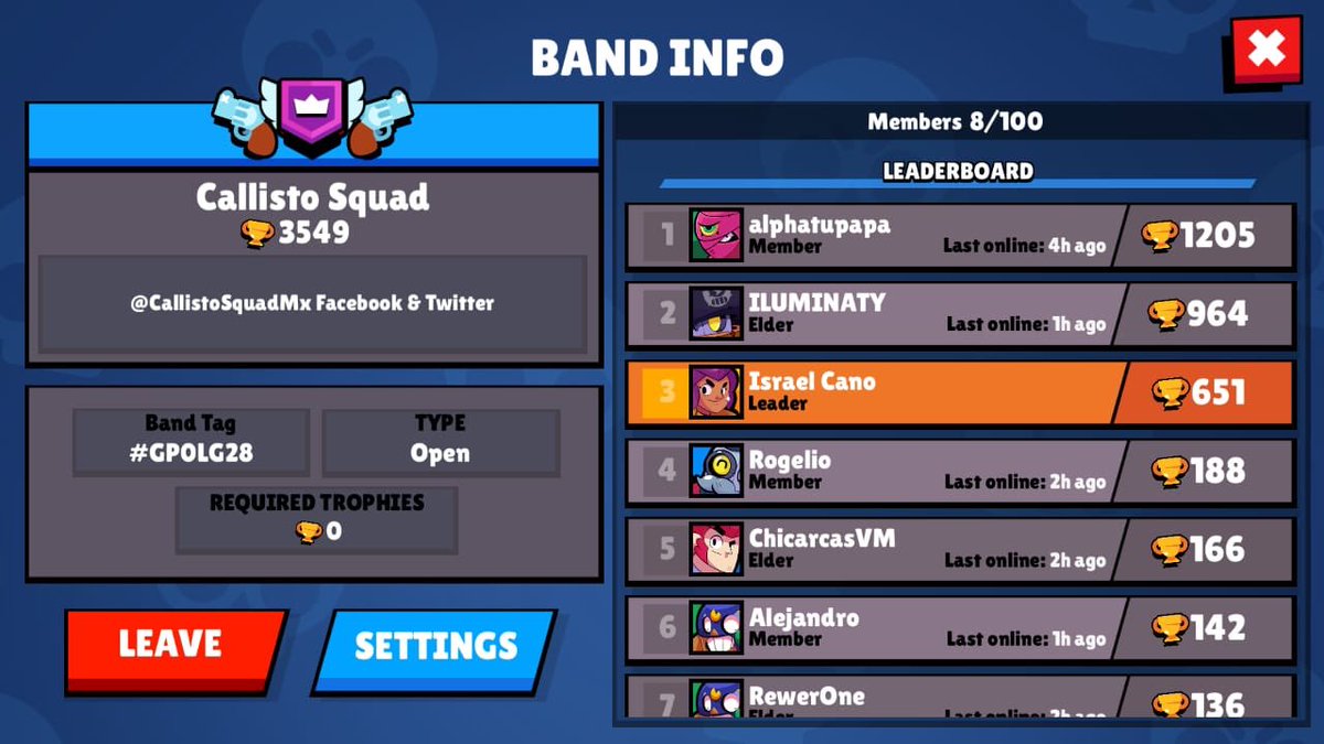 CallistoSquadMX's tweet photo. ¡Tenemos clan oficial de @BrawlStars ! Únete a la familia Callisto aquí: https://t.co/fhg07mxPif https://t.co/ZgFQhRrbEZ
