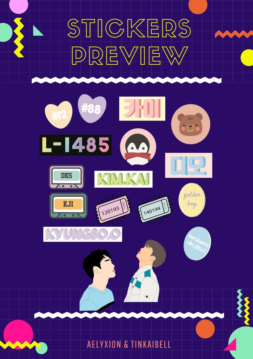 aelyxion's tweet photo. 🎶 KAI &amp; SOO FREEBIES KIT 🎶
by: @aelyxion | @tinkaibell

Full preview: Transparent PC, photocards and stickers 🌙

📌 4 different stickers will be given randomly in 1 pack. 

See you there! ✨

– DM @aelyxion for exchange 💕

#ElyXiOnKL2018 #ElyXiOninMalaysia #ElyXiOnInMY https://t.co/w3Q2jgjeLB