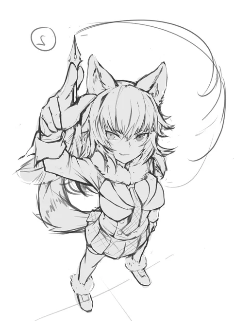 #けもフレ
#けものフレンズ 
タイリクオオカミφ(..) 
