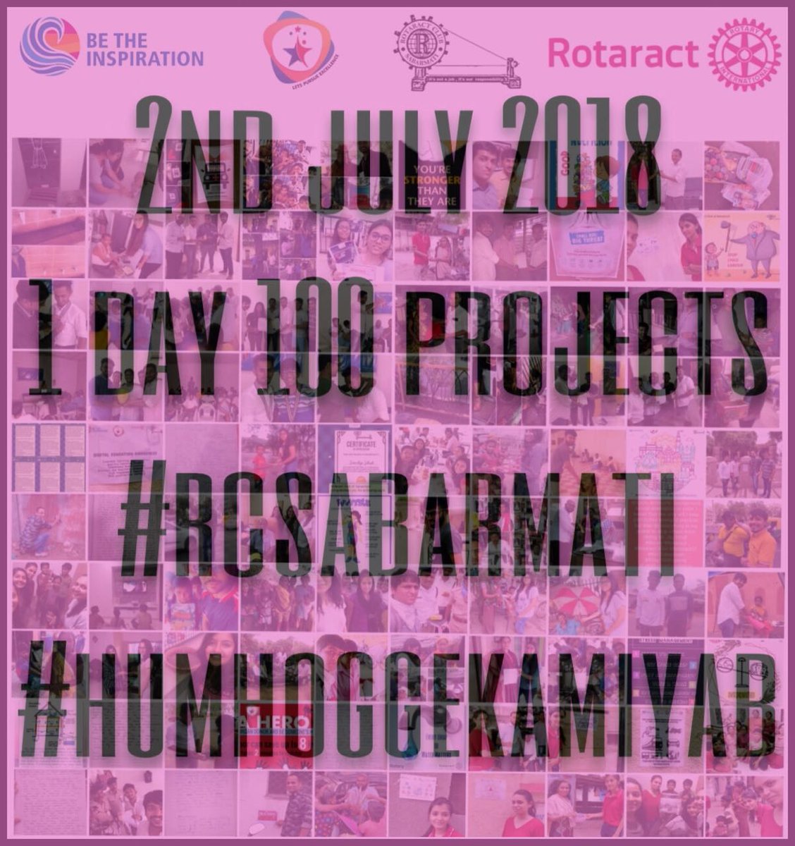 Rotaract3054's tweet photo. Rotaract Club of Sabarmati kicked started the new year by doing 100projects in a single day. @rotaract @Rotary #rotaract51 #rotaract3054 https://t.co/l4OuApSOyP